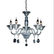 Lustre Lalique 8 Braços Vidro e Cristal - Pier Iluminação - P7429/5TR