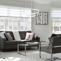 Lustre Led 2 Arcos Pendente Sala Moderno Anéis 20 e 40cm Luminária de Teto Quarto Aro Ring Led 29W 6500K Bivolt Lustre Led 2 Arcos Pendente Sala Moderno Anéis 20 e 40cm Luminária de Teto Quarto Aro Ring Led 29W 6500K Bivolt