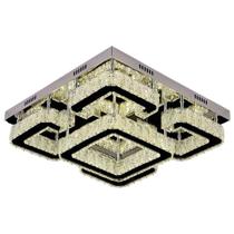 Lustre Led Cristal Plafon Moderno 60W Aço Inox Luz 3 em 1 Bivolt Lustre Led Cristal Plafon Moderno 60W Aço Inox Luz 3 em 1 Bivolt