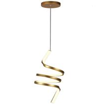 Lustre Led Espiral Dourado Lustre Led Espiral Dourado