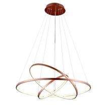 Lustre Led Moderno Pendente Anéis 3 Arco Aro Cobre Rose Lustre Led Moderno Pendente Anéis 3 Arco Aro Cobre Rose
