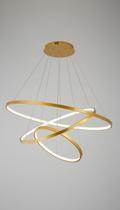 Lustre LED Pendente 3 Arcos Dourado 89W Lustre LED Pendente 3 Arcos Dourado 89W
