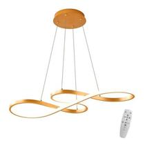 Lustre Led Pendente Luminária Arco Infinito Moderno Bivolt 45w Cores Brinovar