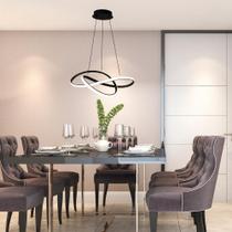 Lustre Luminaria 3 em 1 para Sala 45w Pendente de LED Curve Bivolt 110/220