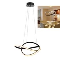 Lustre Luminária 3000K Orgon Moderno Pendente Arco Led Perfil Infinito Luxo Sala de Jantar Iluminação Quarto Ambiente Residencial Recepção Comercial