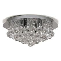 Lustre luminária de cristal legitimo base redonda 30cm