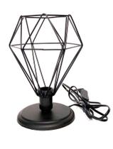 Lustre Luminária de Mesa Abajur Aramado diamante Preto Lustre Luminária de Mesa Abajur Aramado diamante Preto