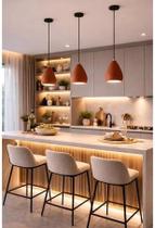 Lustre Luminária de Teto 3 Pendente em Ceramica Moderno URBAN E27 Cozinha Bancada Sala Bivolt Lustre Luminária de Teto 3 Pendente em Ceramica Moderno URBAN E27 Cozinha Bancada Sala Bivolt