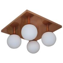 Lustre luminária de teto com Bolas esferas vidros fosco leitoso Salas