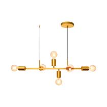 Lustre Luminária De Teto Pendente Slim Trilho Jabuticaba Industrial 6XE27 Bivolt
