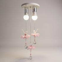 Lustre Luminária Infantil Bailarina Rosa Quarto Infantil Lustre Luminária Infantil Bailarina Rosa Quarto Infantil