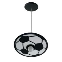 Lustre Luminária Infantil Bola de Futebol Quarto Menino Decoração Esporte Teto Pendente p LED