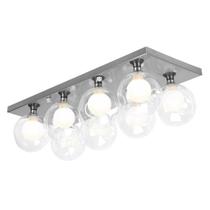 Lustre Luminária Octuplo Escovado Harmony Bolinha 60x25 cm Lustre Luminária Octuplo Escovado Harmony Bolinha 60x25 cm