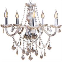 Lustre Luminária para Quarto Sala Cozinha Cristal 5 Braços Elegante Decoração Natal Clássico Luxo Lustre Luminária para Quarto Sala Cozinha Cristal 5 Braços Elegante Decoração Natal Clássico Luxo