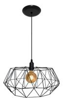 Lustre Luminária Pendente Aramado Modelo Estádio 40cm - Ideal para Mesa de Jantar