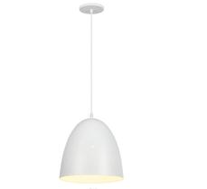 Lustre Luminária Pendente Cônica 3D 25cm E27 Branco- Elgin Lustre Luminária Pendente Cônica 3D 25cm E27 Branco- Elgin