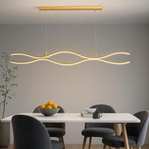 Lustre Luminária Pendente LED Ondara 45W 3 em 1 Dourado com Ajuste de Altura