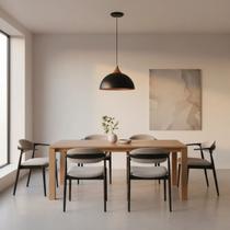 Lustre Luminária Pendente Modelo Meia Bola cor Preto E Cobre Ideal para Mesa De Jantar, Sala, Quarto