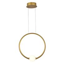 Lustre Luminária Pendente Moderna Circulo Led 20w Bola 33cm