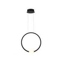 Lustre Luminaria Pendente Moderna Circulo Led 30w Bola 43cm