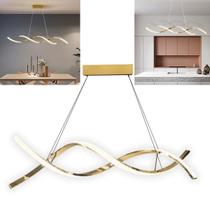 Lustre Luminaria Pendente Molecular 3 Em 1 DNA Espiral 36W Iluminaçao Moderna Luxo Teto Cozinha Sala Mesa Restaurante Quarto Decoraçao