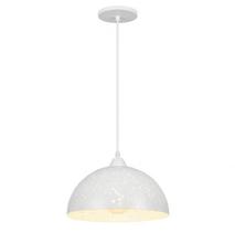 Lustre Luminária Pendente Pantoja 3D 30cm E27 Branco- Elgin