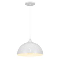 Lustre Luminária Pendente Pantoja 3D 30cm E27 Branco- Elgin Lustre Luminária Pendente Pantoja 3D 30cm E27 Branco- Elgin