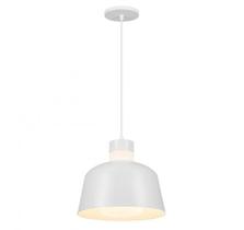 Lustre Luminária Pendente Pantoja Torre E27 25cm Branco - Elgin Lustre Luminária Pendente Pantoja Torre E27 25cm Branco - Elgin