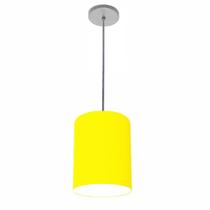 Lustre Luminária Pendente Vivare Free Lux PE-4102CZ Cúpula em Tecido 13x30cm