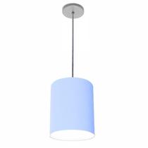 Lustre Luminária Pendente Vivare Free Lux PE-4102CZ Cúpula em Tecido 13x30cm