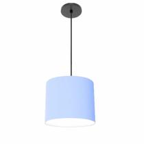 Lustre Luminária Pendente Vivare Free Lux PE-4106PR Cúpula em Tecido 20x25cm