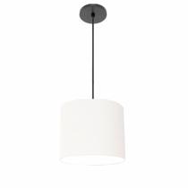 Lustre Luminária Pendente Vivare Free Lux PE-4106PR Cúpula em Tecido 20x25cm