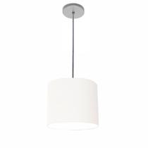 Lustre Luminária Pendente Vivare Free Lux PE-4107CZ Cúpula em Tecido 25x20cm