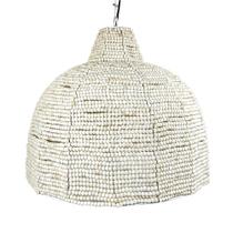 Lustre Luminaria Redondo Rattan Perolas Rico em Detalhes Lustre Luminaria Redondo Rattan Perolas Rico em Detalhes