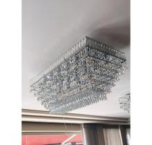 Lustre Luminaria Retangular 76cm Camadas Design Formosa Lustre Luminaria Retangular 76cm Camadas Design Formosa