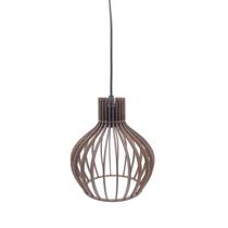 Lustre Luminoso Pendente Teto Varanda Turin Mdf E27-21x18cm