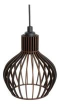 Lustre Luminoso Pendente Teto Varanda Turin Mdf E27-21x18cm