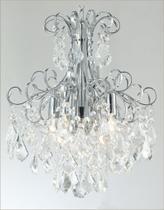 Lustre Malipiero Cromado Sup p/ 4 Lâmpadas Tupiara