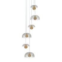 Lustre MM Medusa Ac. Cristal para pé direito alto