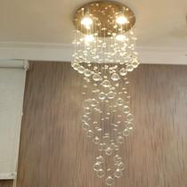 Lustre Modelo Espiral Duplo Com Até 2m Base 30cm De Diâmetro