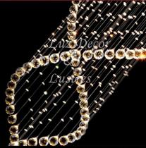 Lustre Moderno De Cristais Legitimos Base Inox Espelhada Lustre Moderno De Cristais Legitimos Base Inox Espelhada