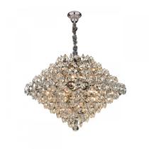 Lustre Moderno de Cristal Diamond - Transparente 12 Lâmpadas