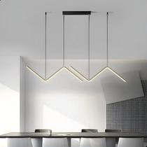 Lustre Moderno De Led Pendente Wave Minimalista Luxo Lustre Moderno De Led Pendente Wave Minimalista Luxo