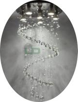 Lustre Moderno Espiral Com Base De Inox 40cm de diâmetro Lustre Moderno Espiral Com Base De Inox 40cm de diâmetro