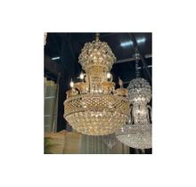 Lustre Moderno Imponente 80cm Cromado todo Cristal Formosa