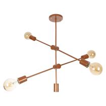 Lustre moderno para 5 lampadas cobre - e27 Lustre moderno para 5 lampadas cobre - e27