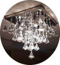 Lustre Moderno Para Sala De Estar Com Lâmpadas Branco Quente