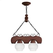 Lustre Muller Canga 2 Lâmpadas Envelhecido 402E