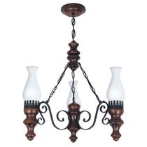 Lustre Muller Rustico 3 Lâmpadas Envelhecido 803E