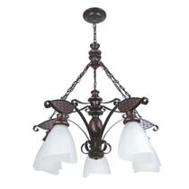 Lustre Muller Rústico 5 Lâmpadas Envelhecido 505e